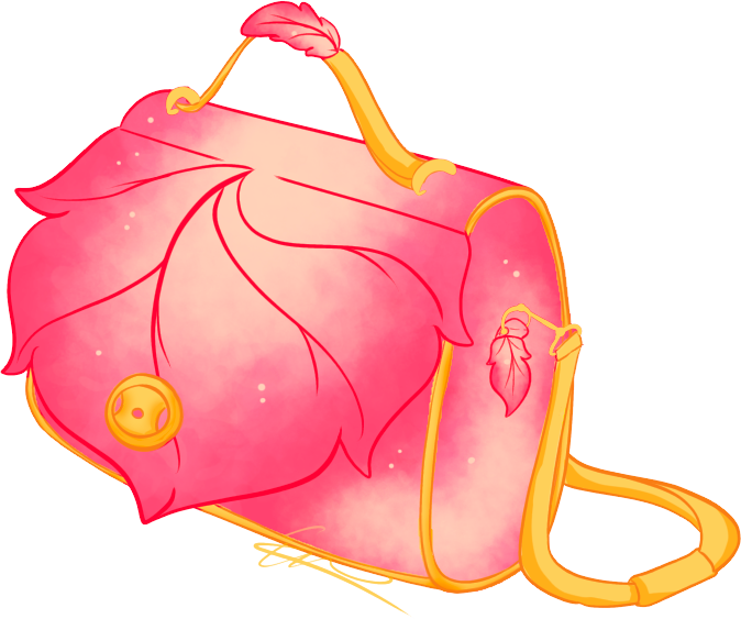 Pink Leaf Messenger Bag