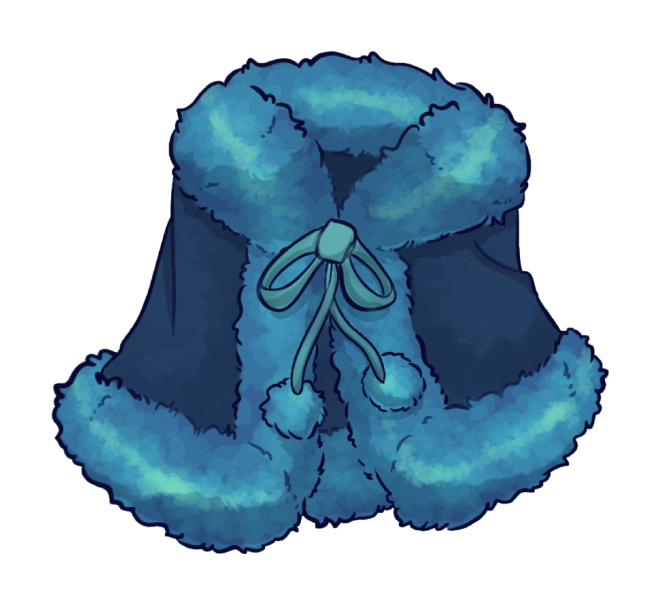 Fuzzy Pom-Pom Winter Cloak