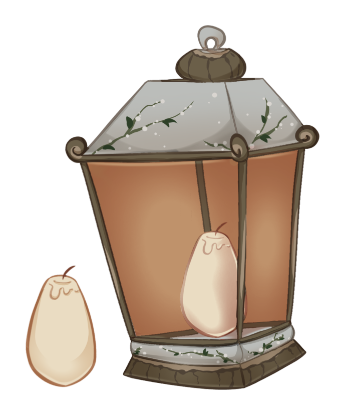 Cozy Brown Winter Lantern