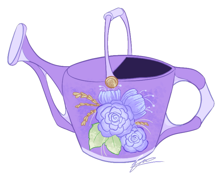 Lilac Watering Can