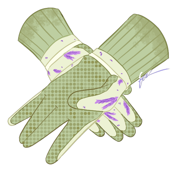 Lavender Sprinkled Gardening Gloves